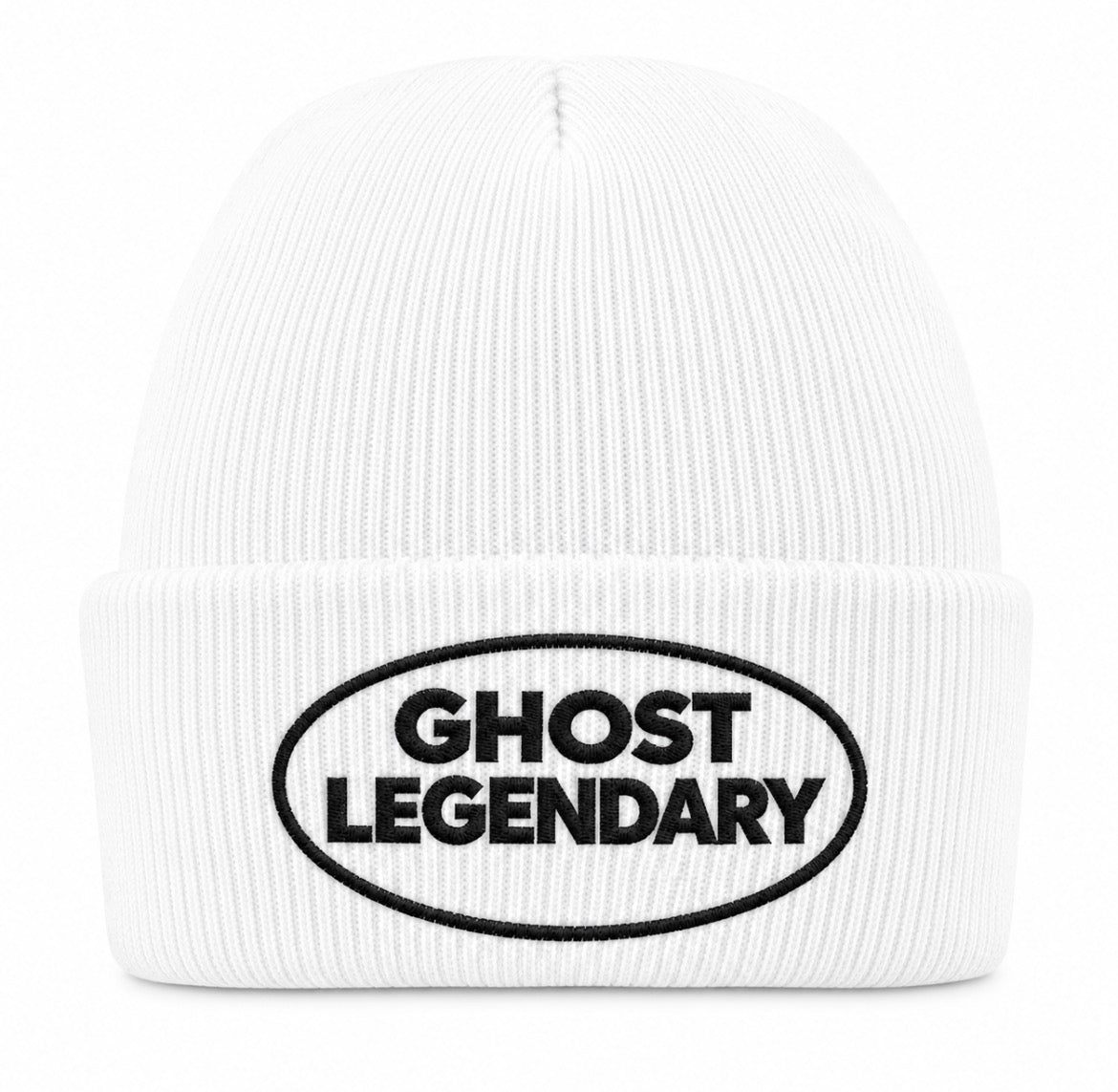 CUFFED KNITTED BEANIE - WHITE