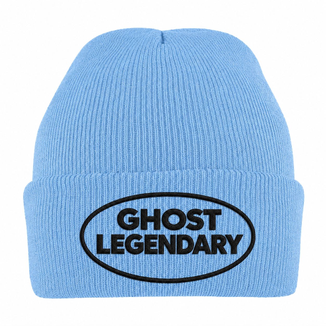 CUFFED KNITTED BEANIE- SKY BLUE