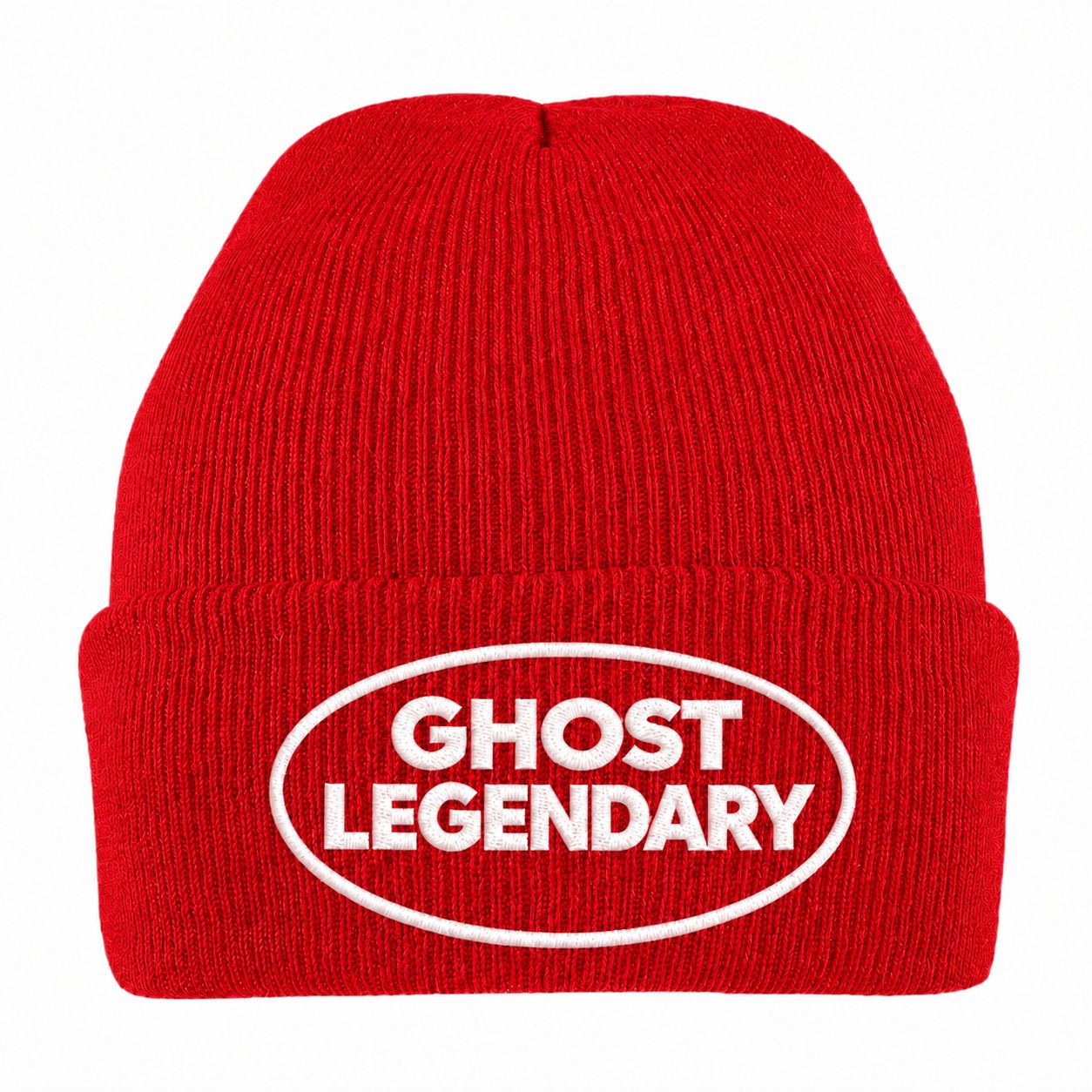 CUFFED KNITTED BEANIE - RED